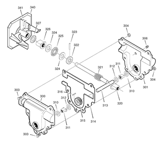 Gear Case Diagram and Parts List for 1695444-LP1695444-726E 2008 Briggs and Stratton Snow Blower